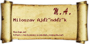 Miloszav Ajándék névjegykártya